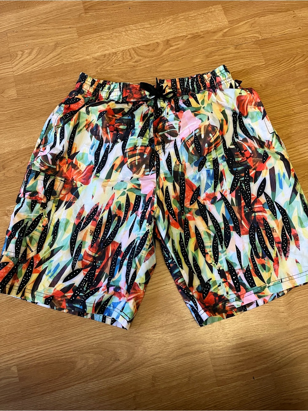 Men's Multicolor Patterned Swim Trunks